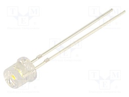 LED; white warm; 5mm; 750÷1120mcd; 140°; Front: flat; 2.7÷2.9VDC
