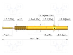 Test needle; screw-in