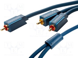 Cable; RCA plug, RCA plug x2; 7.5m; Plating: gold-plated; blue