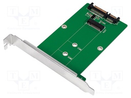 SATA to M.2 adapter; supports SATA SSD; silver