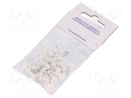 Holder; white; Application: OMYp 2x0,5,for flat cable; 25pcs.