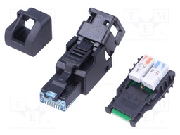 Plug; RJ45; PIN: 8; Cat: 6a; with protective cap,unshielded