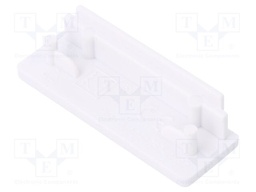 Cap for LED profiles; white; ABS; Application: WIDE24