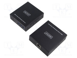 USB extender; USB 3.2 Gen 1; black; 5Gbps; Cat: 6a; 100m