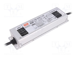 Power supply: switched-mode; LED; 150W; 42VDC; 37.8÷46.2VDC; IP65
