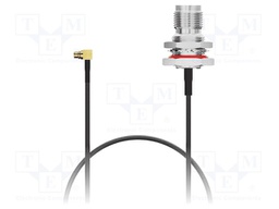 Cable; MMCX male,TNC female; black; -40÷85°C; 0÷3GHz; 300mm; 50Ω