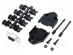 D-Sub; PIN: 9; plug; female; stamped and formed contacts; straight