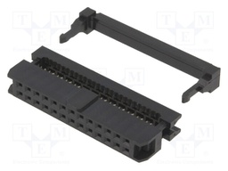 Plug; IDC; female; PIN: 26; IDC; for ribbon cable; 1mm; gold flash