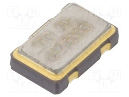Generator: quartz; 27MHz; SMD; 3.3V; ±100ppm; -10÷70°C; 5x3.2x1.3mm