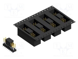 Connector: pin strips; pin header; male; PIN: 16; 2.54mm; SMT; 2x8