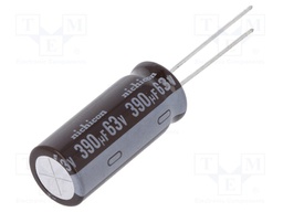 Capacitor: electrolytic; low impedance; THT; 390uF; 63VDC; ±20%