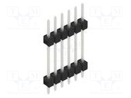 Connector: pin strips; pin header; male; PIN: 6; 2.54mm; THT; 1x6