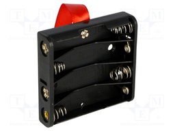 Holder; Mounting: PCB; Size: AAA,R3; Batt.no: 4