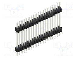 Connector: pin strips; pin header; male; PIN: 19; 1.27mm; THT; 1x19