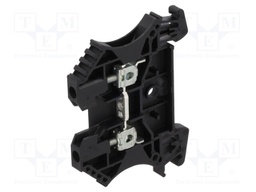 Splice terminal: rail; 2.5mm2; ways: 1; terminals: 2; black; TS35