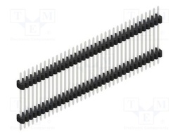 Connector: pin strips; pin header; male; PIN: 35; 1.27mm; THT; 1x35