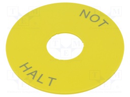 Warning plate; 22mm; 3SU1.5; -25÷70°C; Ømount.hole: 22mm; Ø: 75mm