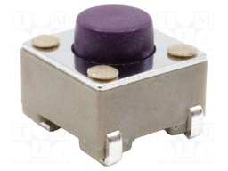 Microswitch TACT; SPST-NO; Pos: 2; 0.05A/12VDC; SMT; 6x6x4mm; 50mΩ