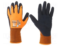 Protective gloves; Size: 11,XXL; orange; polyester; Comfort