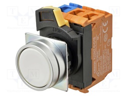 Switch: push-button; 22mm; Stabl.pos: 1; flat; Pos: 2