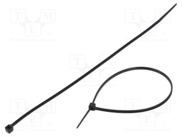 Cable tie; L: 203mm; W: 2.5mm; polyamide; 78.5N; black; Ømax: 55mm