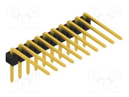 Connector: pin strips; pin header; male; PIN: 10; 2.54mm; THT; 1x10