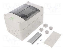 Enclosure: for modular components; IP55; grey; No.of mod: 5