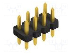 Connector: pin strips; pin header; male; PIN: 8; 2.54mm; THT; 2x4