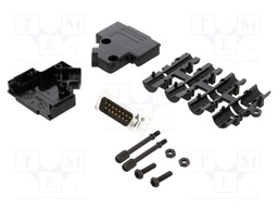 D-Sub; PIN: 9; plug; male; stamped and formed contacts; angled 45°