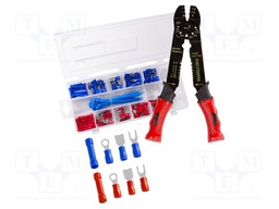 Kit: for crimping push-on connectors, terminal crimping; case