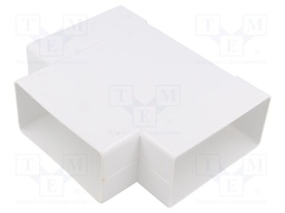 Flat t-joint; white; ABS; 110x55mm