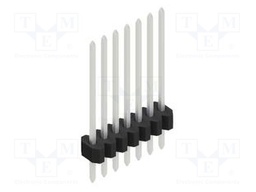 Connector: pin strips; pin header; male; PIN: 7; 1.27mm; THT; 1x7
