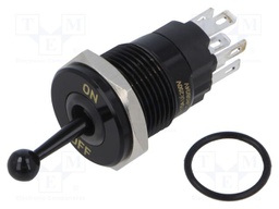 Switch: toggle; Pos: 2; SPDT; ON-ON; 5A/250VAC; -40÷85°C; IP67; brass