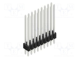 Connector: pin strips; pin header; male; PIN: 18; 1.27mm; THT; 2x9