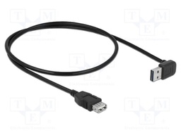 Cable; USB 2.0; gold-plated; 0.5m; black; 24AWG,28AWG; 480Mbps