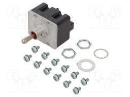 Switch: toggle; Pos: 3; 4P3T; (ON)-OFF-ON; 6A/230VAC; 18A/28VDC