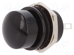Switch: push-button; Pos: 2; SPST-NO; 5A/32VDC; black; Illumin: none