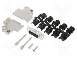 D-Sub; PIN: 15; female; shielded; angled 45°; soldering; for cable