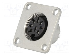 Connector: M16; female; flange (4 holes),for panel mounting