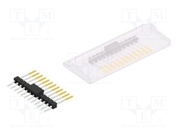 Connector: pin strips; pin header; male; PIN: 12; 2.54mm; SMT; 1x12
