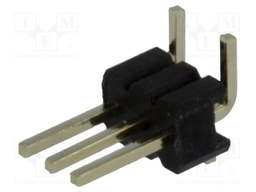 Pin header; pin strips; male; PIN: 3; vertical; 1.27mm; SMT; 1x3