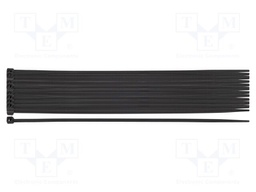 Cable tie; L: 200mm; W: 2.5mm; black; 20pcs; EXTREME