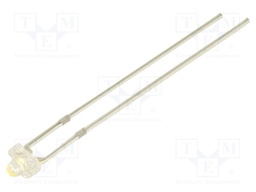 LED; white warm; 1.8mm; 3000mcd; 15°; Front: flat; 2.7VDC; tower