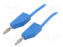 Test lead; PVC; 0.5m; blue; 32A; 60V; Cond.cross sec: 2.5mm2