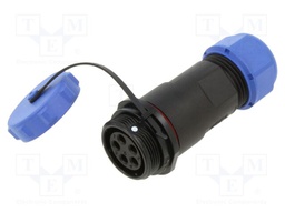 Connector: circular; plug; female; PIN: 5; IP68; SP21; 7÷12mm; 30A