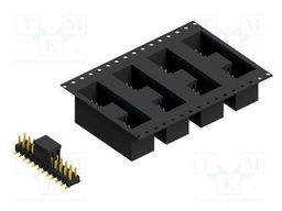 Connector: pin strips; pin header; male; PIN: 24; 2.54mm; SMT; 2x12