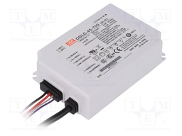 Power supply: switched-mode; LED; 45W; 38÷64VDC; 700mA; 90÷295VAC