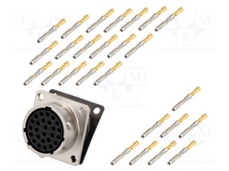 Connector: circular; Series: RT360; socket; female; crimped; PIN: 26