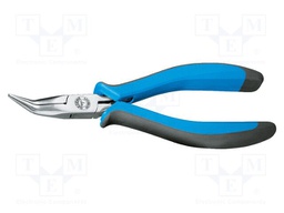 Pliers; half-rounded nose; ESD,bent; 155mm