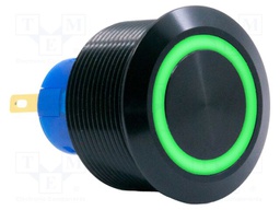 Switch: vandal resistant; SPDT; 3A/250VAC; IP67; ON-(ON); green; 3V